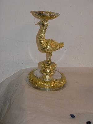 Strausseneipokal, nach der Reinigung